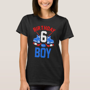 6th Birthday Shirt For Girls Boys 6 Yrs Old Ice Ho