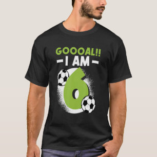 6th Birthday Soccer Themed Birthday Party 6 Years T-Shirt