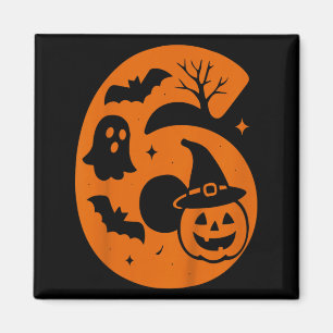 6th Birthday Spooky Halloween 6 Year Old Magnet