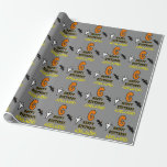 6th Birthday: Spooky Halloween Theme   Custom Name Wrapping Paper<br><div class="desc">This scary and spooky Halloween birthday themed wrapping paper design features a large number "6" and the message "HAPPY BIRTHDAY, ", plus a personalised name. There are also depictions of a bat and a ghost on the front. Wrapping paper like this might be used when wrapping gifts that are being...</div>