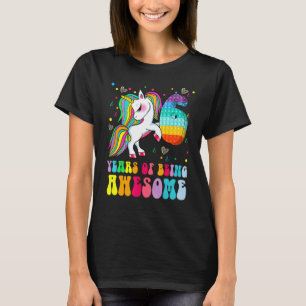 6th Birthday Unicorn Fidget Pop It Birthday Girl 6 T-Shirt