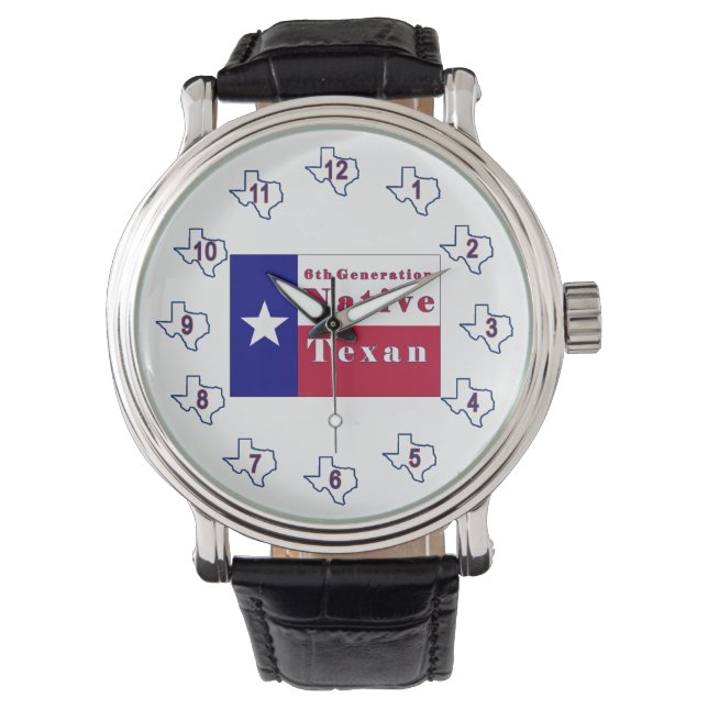 6th Generation Native Texan Flag Watch (Front)