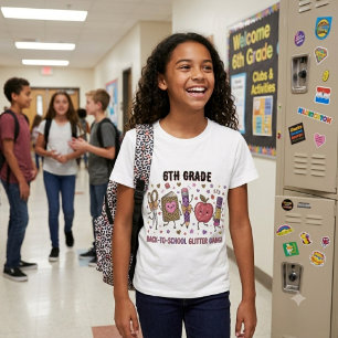 6th Grade Back To School Glitter Gang T-Shirt