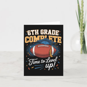 6th Grade Complete Time To Level Up Football Last  Card
