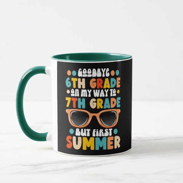 6th Grade Graduation To 7th Grade But First Summer Mug (Left)