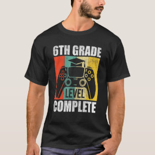 6th Grade Level Complete Gamer  Boys Kids Graduati T-Shirt