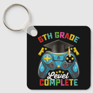 6th Grade Level Complete Graduation Gaming Gamer Key Ring