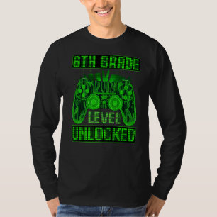 6th Grade Level Unlocked Gamer Back To School Boys T-Shirt