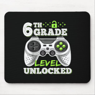 6th Grade Level Unlocked Video Game Back To School Mouse Pad