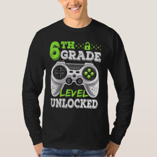6th Grade Level Unlocked Video Game Back To School T-Shirt