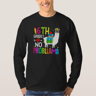 6th Grade No Prob Llama Back To School First Day   T-Shirt
