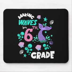 6th Grade Pupil Happy 1st Day Back To School Merma Mouse Pad
