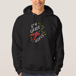 6th Grade Rock Guitar Music Back To School Hoodie
