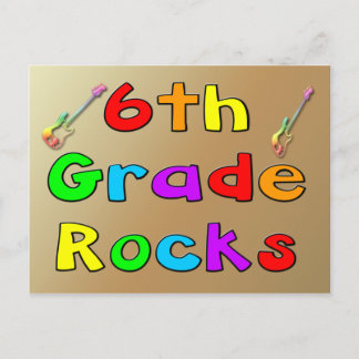 6th Grade Rocks Postcard