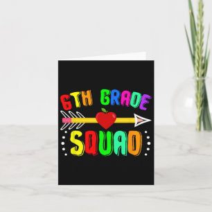 6th Grade Squad Back To School Sixth Grade Teacher Card