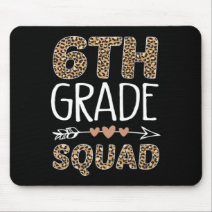 6th Grade Squad Leopard Teacher Student Mouse Pad