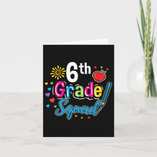 6th Grade Squad Teacher Back To School Card