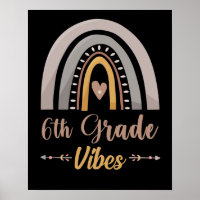6th Grade Vibes Rainbow Sixth Grade Back to School