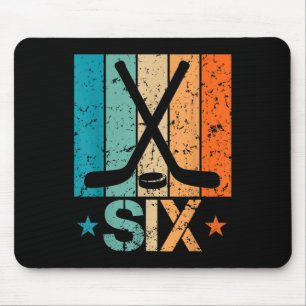 6th Hockey Birthday 6 Year Old 6yr Boys Girl Birth Mouse Pad