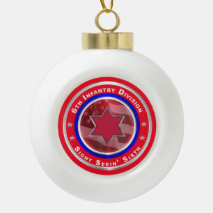 6th Infantry Division Keepsake Ceramic Ball Christmas Ornament