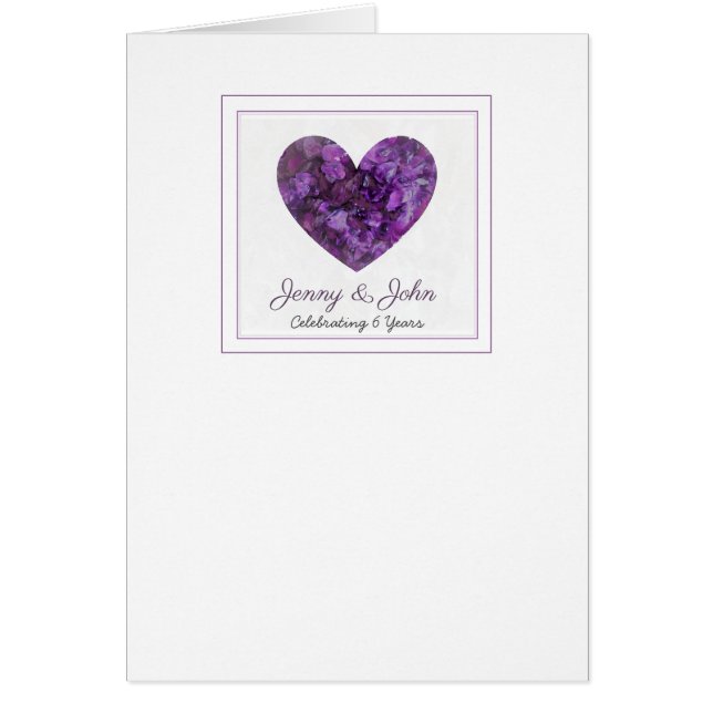 6th iron wedding anniversary purple heart (Front)