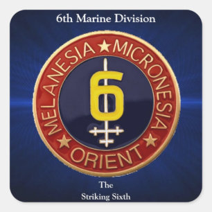 6th Mar Div Square Sticker