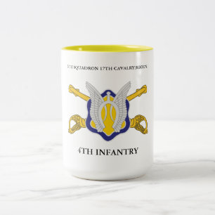 6TH SQUADRON 17TH CAVALRY RECON 4TH INFANTRY  Two-Tone COFFEE MUG