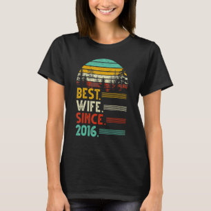 6th Wedding Anniversary Funny Best Wife Since 2016 T-Shirt