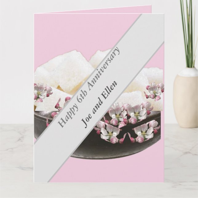 6th Wedding Anniversary, Iron and Sugar Card (Front)