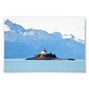 6x4 photo Alaska lighthouse Print