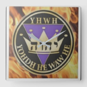 6x6 Divine Blaze Ceramic Tile Square Wall Clock