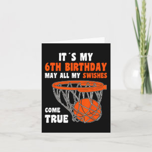 6Year Old Happy 6th Birthday Basketball 6th Birthd Card