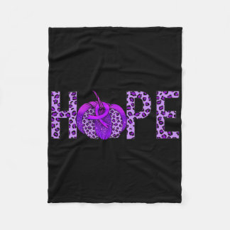 6yo8 Purple Ribbon Heimerheimer's Awareness Month  Fleece Blanket
