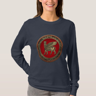 [700] Assyrian Winged Bull - Gold Lamassu T-Shirt