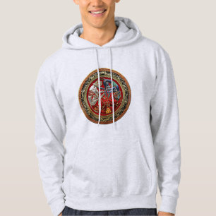 [700] Celtic Treasures - Three Dogs on Gold Hoodie