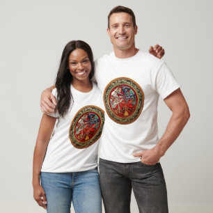 [700] Celtic Treasures - Three Dogs on Gold T-Shirt