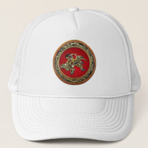[700] Hokusai - Shoki Riding Shishi Lion Trucker Hat