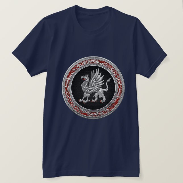 [700] Sacred Silver Griffin T-Shirt (Design Front)