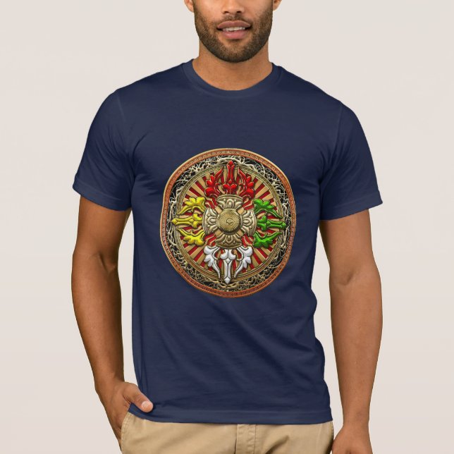 [700] Tibetan Double Dorje Mandala T-Shirt (Front)