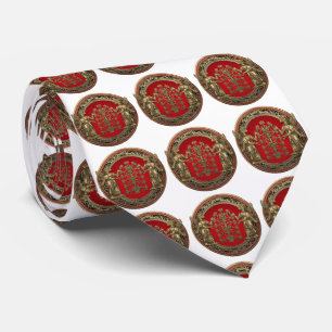 [700] Two Gold Ninurtas with Tree of Life Tie