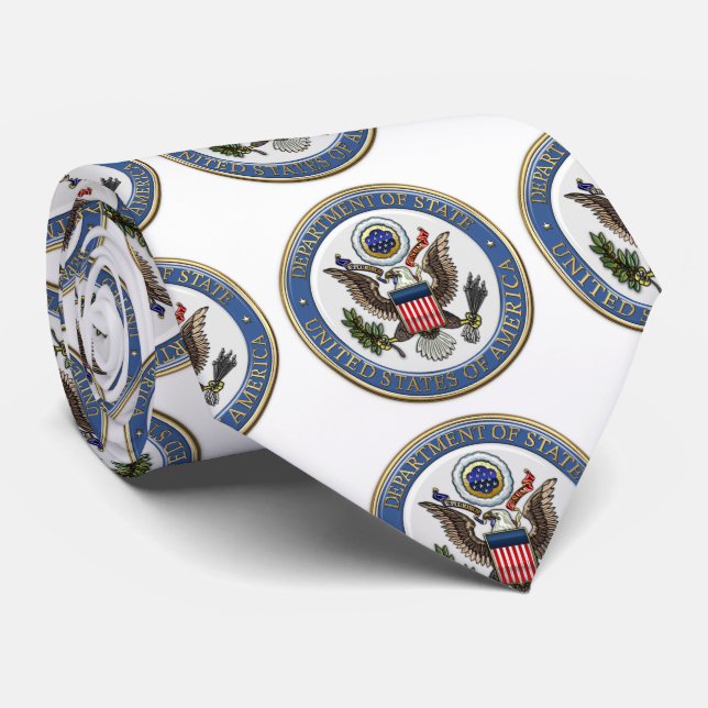 [700] U.S. Department of State (DoS) Emblem [3D] Tie (Rolled)