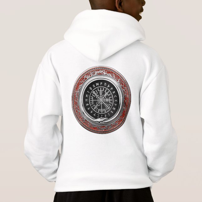 [700] Vegvisir - Viking Silver Magic Runic Compass (Back)