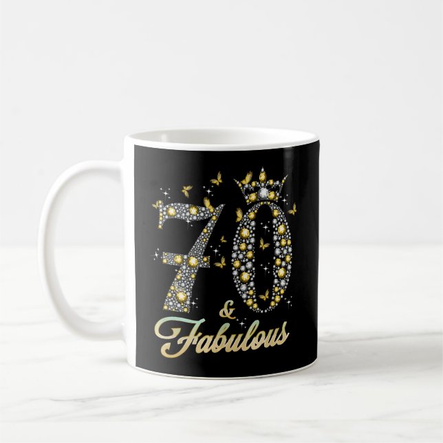 70 And Fabulous 70 70Th Coffee Mug (Left)