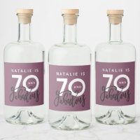 70 and fabulous birthday party label