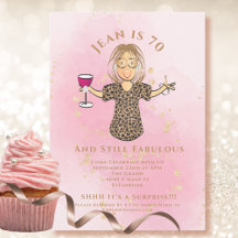 70 and Fabulous Blush Gold Funny 70th Birthday