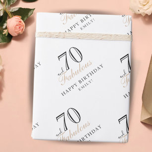 70 and Fabulous Elegant Woman 70th Birthday Wrapping Paper