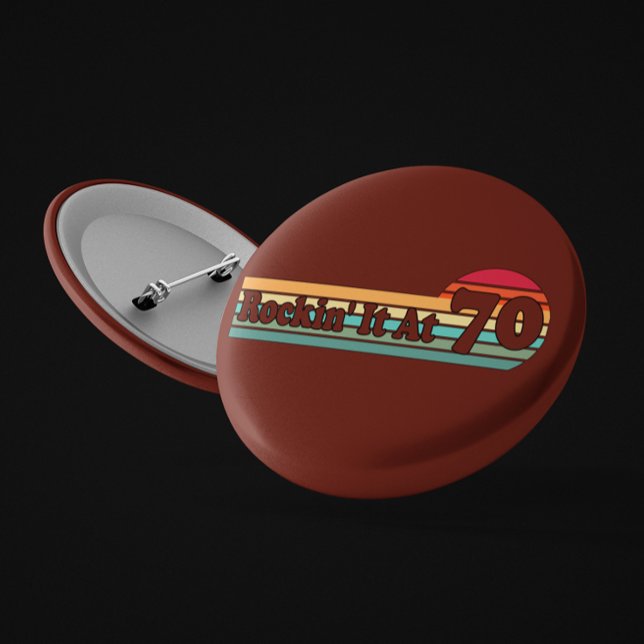 70 and Proud Retro Sunset Badge of Life (Creator Uploaded)