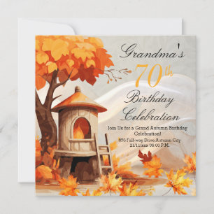 70  Autumn Birthday Invitation