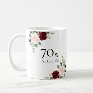 70 & Fabulous 70th Birthday Party Gift Coffee Mug