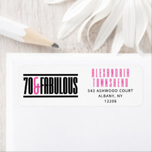70 & Fabulous Bold Chic Typography 70th Birthday